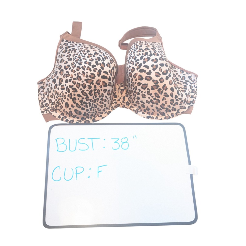 Cacique Leopard Print Full Coverage Bra Comfort Support 38F‎